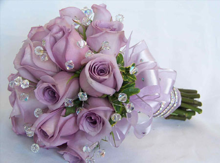 عکس دسته گل رز عروسی و نامزدی ارغوانی رنگ بسیار زیبا